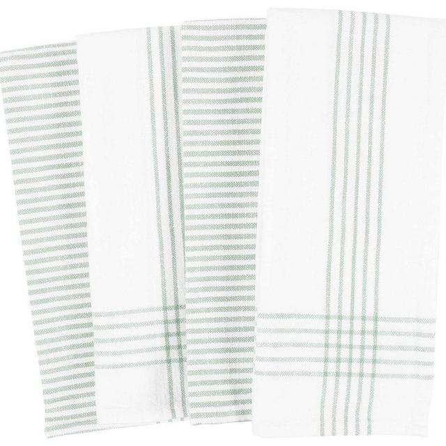 Monaco Washed Cotton Dish Towels, Set of 4 - Mineral Green