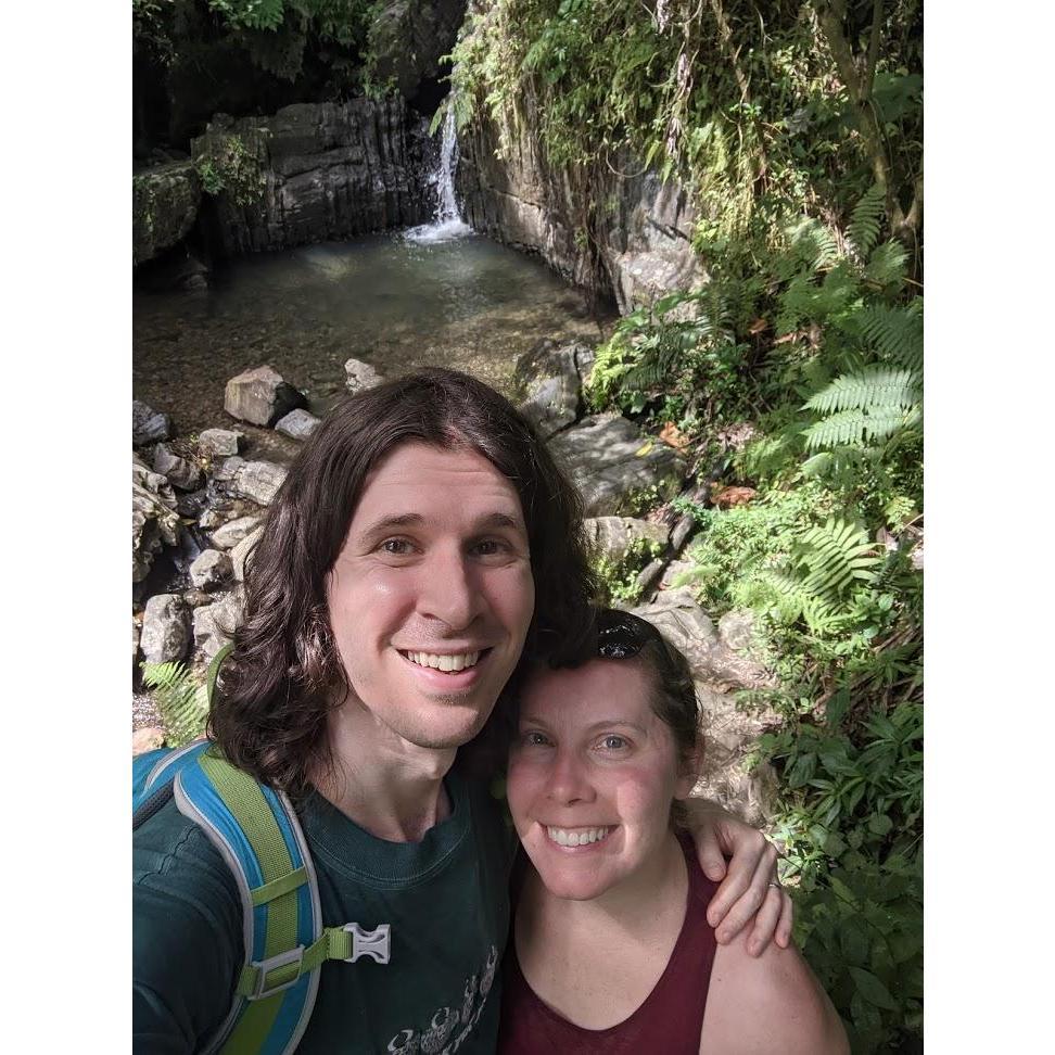 Hiking in El Yunque National Forest in Puerto Rico during our March 2021 getaway.
