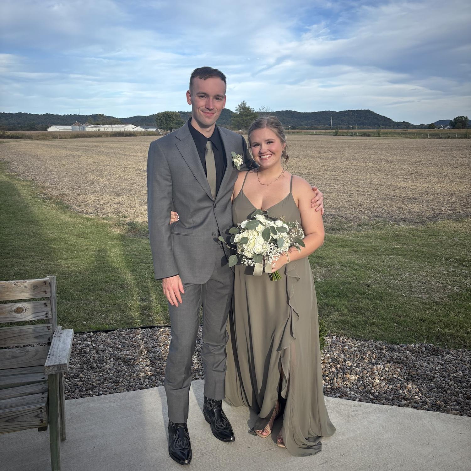 Us at our friends wedding