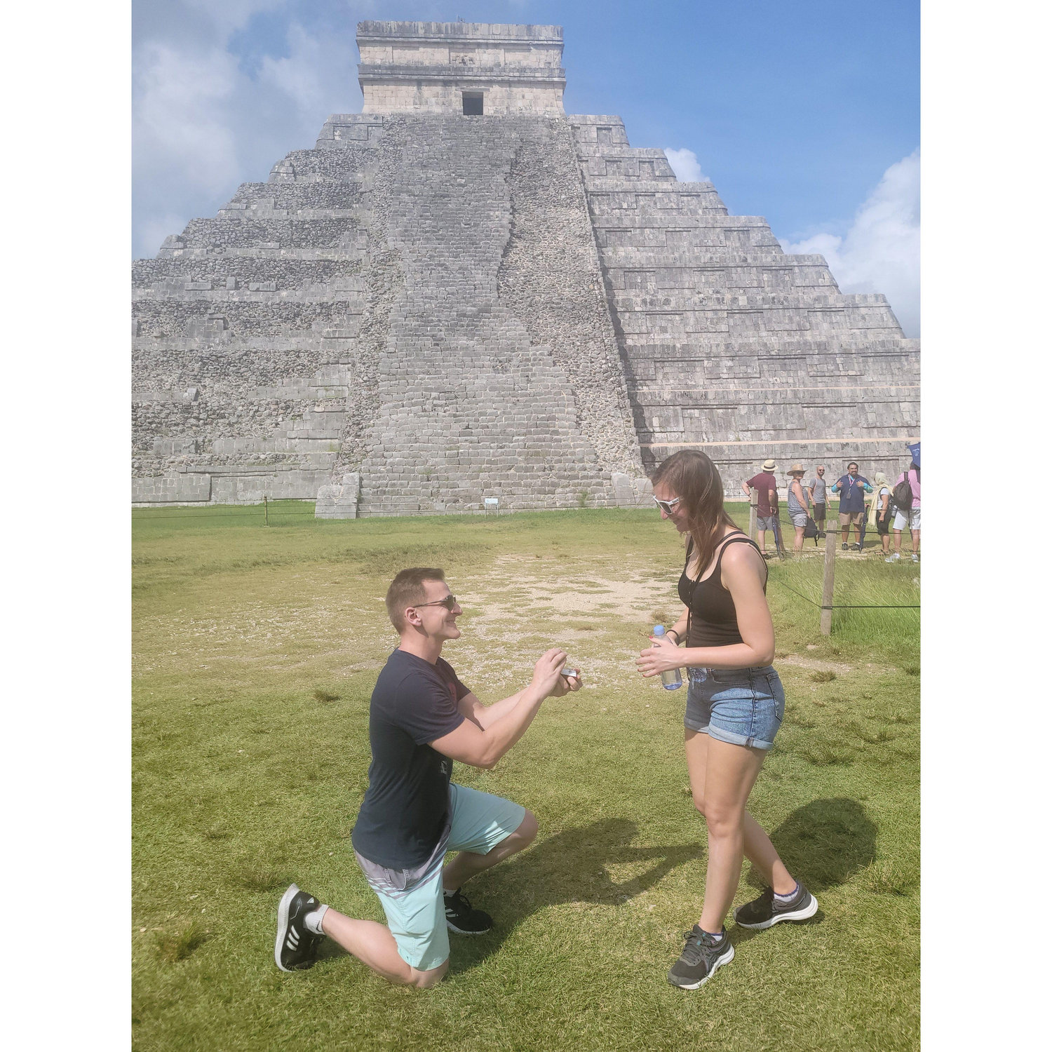 When Jeff proposed, in front of Chichén Itzá.