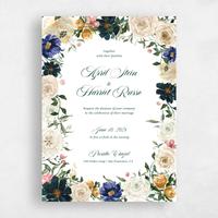 White Wedding Invitation - Moderna Portrait