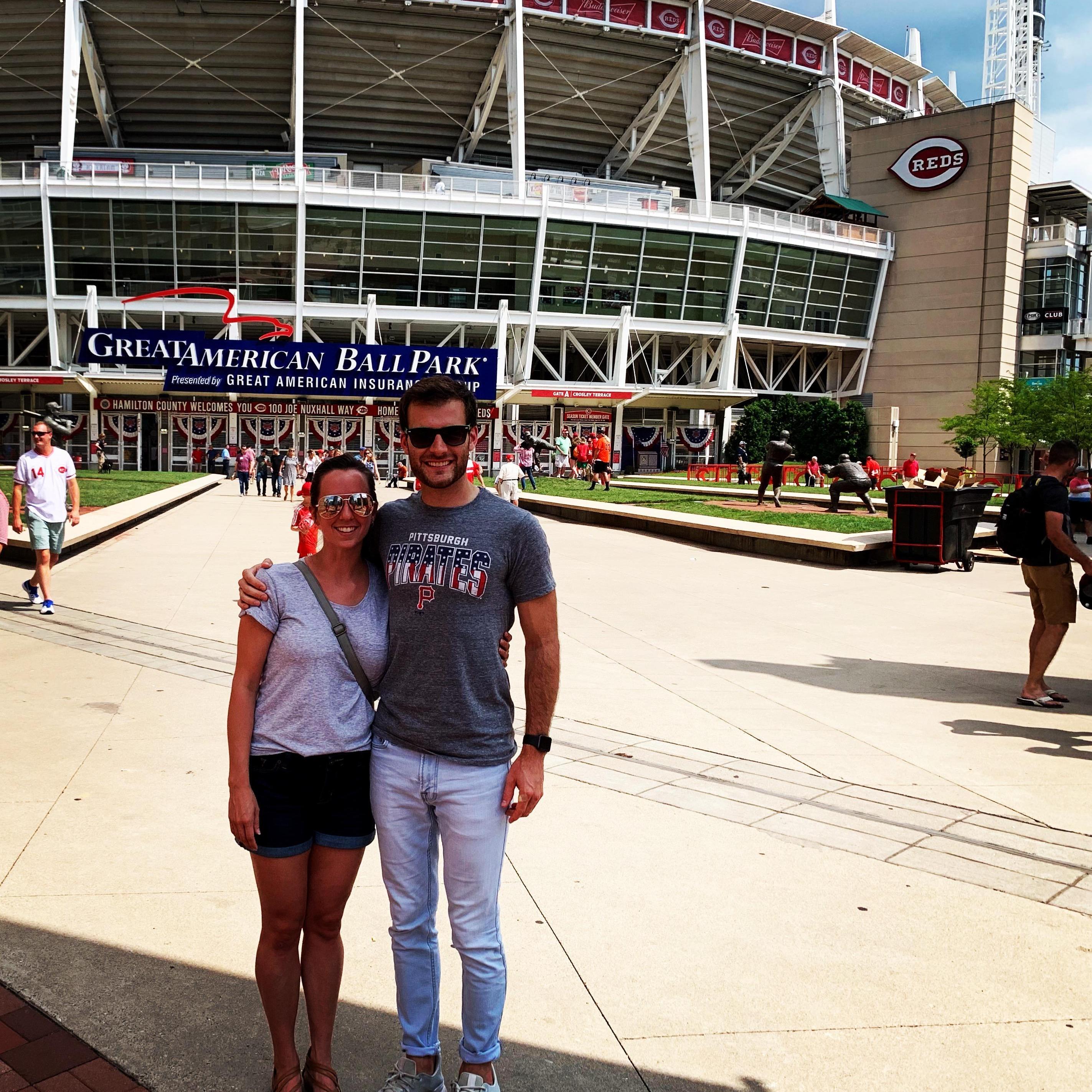 Watching the Pittsburgh Pirates play the Reds at the Great American Ballpark