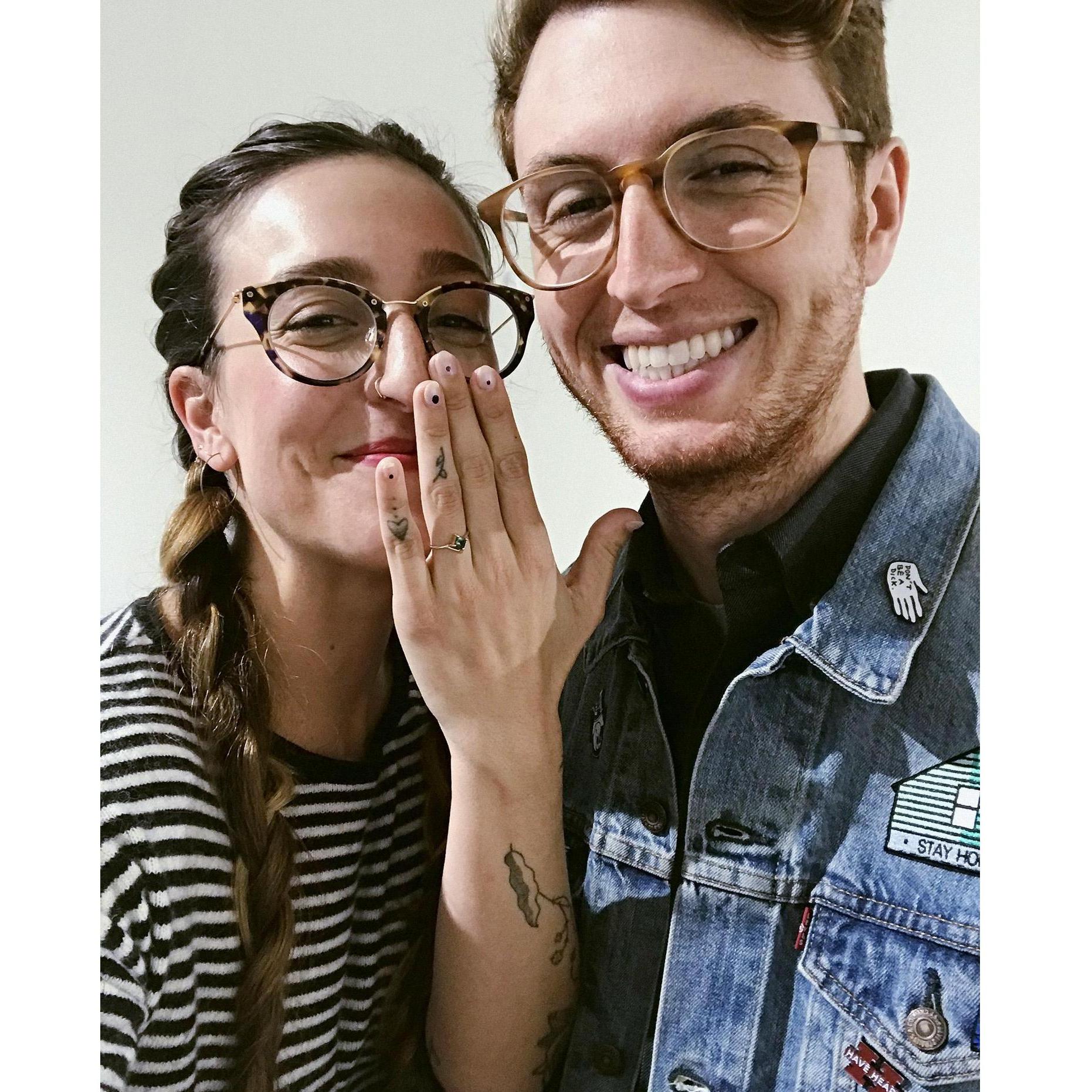 The day we picked up our rings from WWAKE!