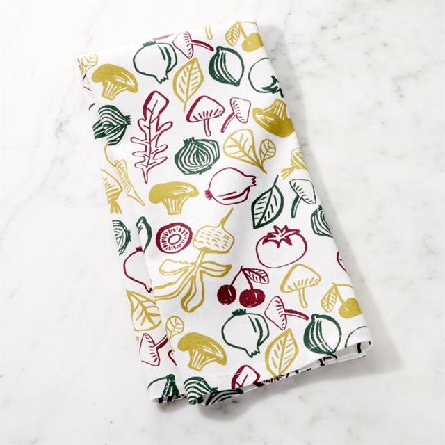 Veggie Print Dish Towel