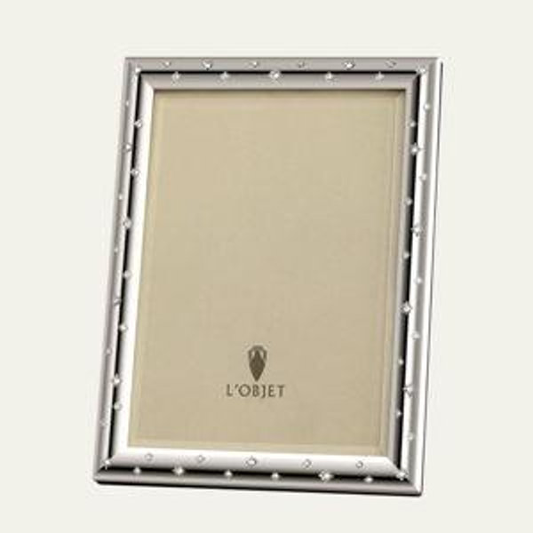 L'Objet - Stars Platinum Picture Frame, 5" x 7"