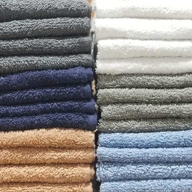 BEST TOWEL 24-Pack Washcloths - Extra-Absorbent - 100% Cotton - 12" x 12" (Multi, 24 Pack Washcloth 12x12)