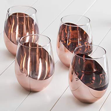 Stemless Wine Glasses by ARC 5.5 oz. Set of 12, Bulk Pack - Perfect for  Hotel, Bar, Restaurant or Lounge - Purple