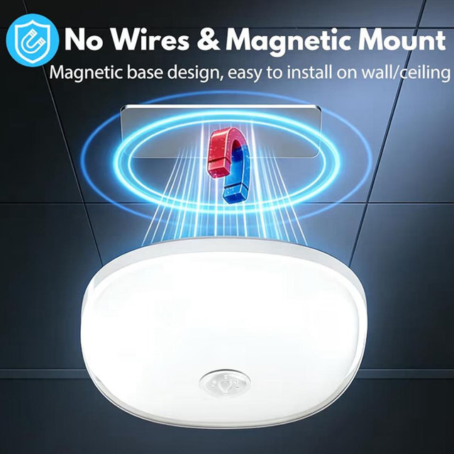 Gotopceed IP65 Waterproof Rechargeable Shower Light - 6″ 300LM Bright, 16 Colors Bathroom Mood Lighting with Touch & Remote, Magnetic Wireless Ceiling/Wall Light for Inside Shower/Bathtub