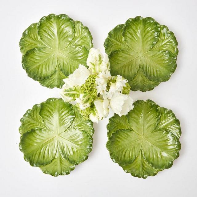 Serena Green Cabbage Starter Plate (Set of 4)