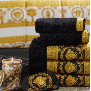 Baroque Hand Towel in Black