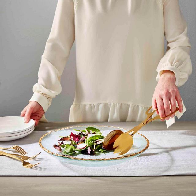 Gold Edge Serving Bowl Set