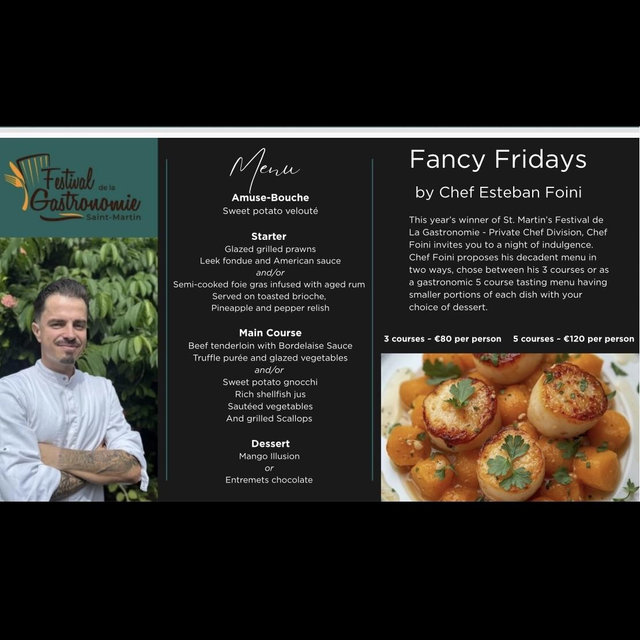 St Martin 3-course meal/wine night 5 for 2!!