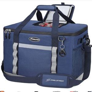 Maelstrom Soft Cooler Bag,Collapsible Soft Sided Cooler,24/30/60/75 Cans Beach Cooler,Ice Chest,Large Leakproof Camping Cooler,Portable Travel Cooler for Grocery Shopping,Camping,Road Trips