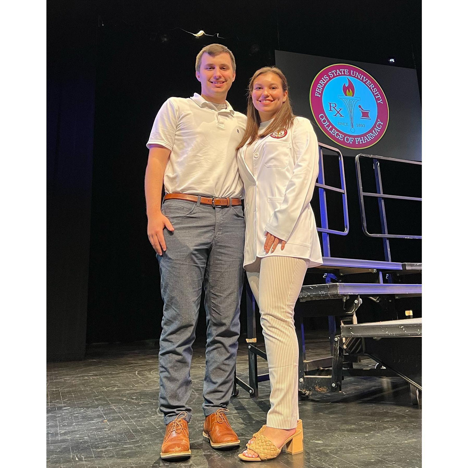 Michaela's white coat ceremony for pharmacy school - August 2022