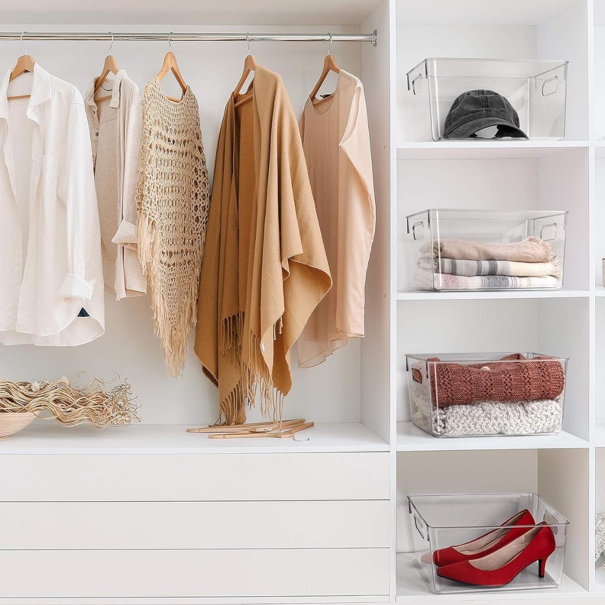 ClearSpace Plastic Storage Bins – Sturdy Kitchen Organization or Pantry Storage – Fridge Organizer, Pantry Organization and Storage Bins, Cabinet Organizers