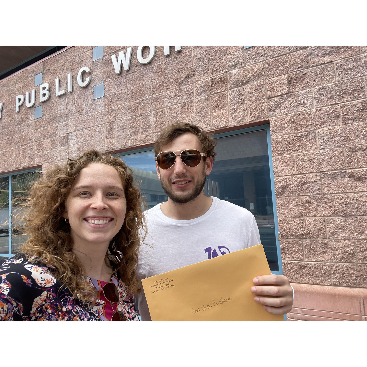 2024 Moments after signing our Civil Union paperwork!