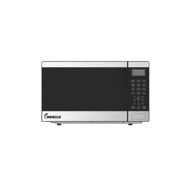Impecca 0.9 Cu. Ft. Countertop Microwave Oven - Stainless Steel