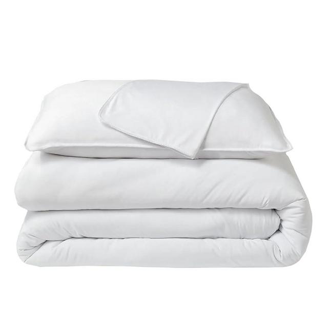 SHEEX Original Performance Cooling Duvet Cover Set, Lightweight Full/Queen Duvet Cover with 2 Standard Pillow Shams, Bright White
