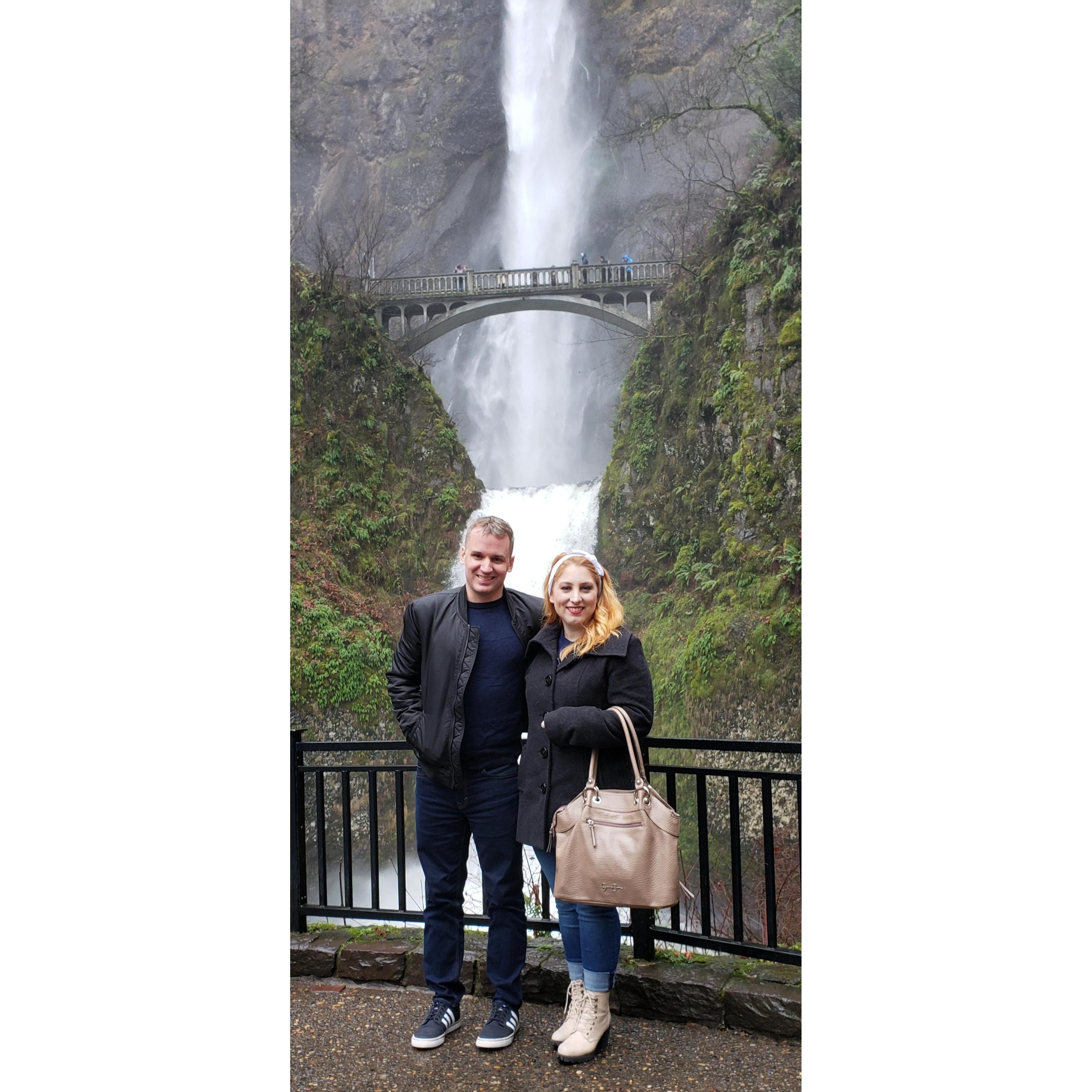 The beautiful falls in Oregon, visiting Ciera's Dad and Bonus Mom Jen