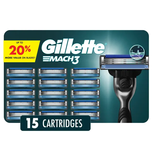 Gillette Mach3 Men's Razor Blade Refills - 15ct
