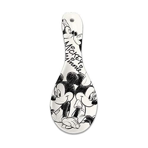 Disney Mickey and Minnie Mouse Sketch Ceramic Spoon Rest, 9 Inches