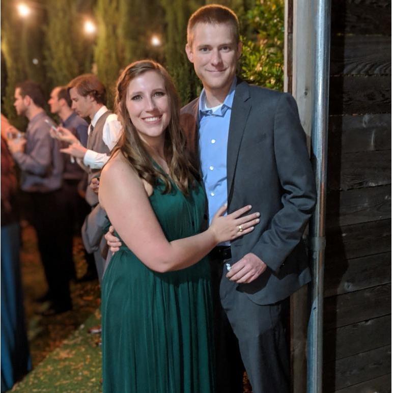 At bridesmaid Caitlyn's wedding-- December 2018