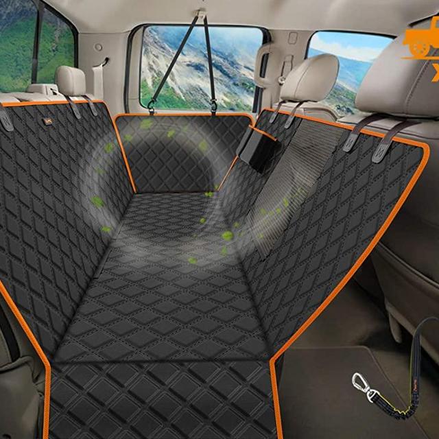 iBuddy Dog Seat Cover for Trucks with Mesh Window 100% Waterproof Pet Seat Cover Durable Dog Truck Hammock Machine Wahable X-Large Seat Covers Against Dirt and Dog Fur for Car and Large SUVs, Trucks
