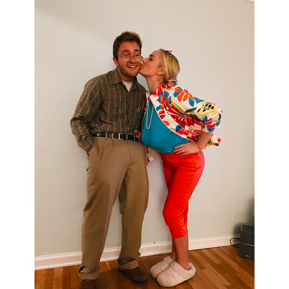 Ben and I dressed up as "old people" for halloween!