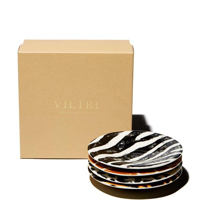 VIETRI Into the Jungle Canape Plates with Giftbox, Set of 4
