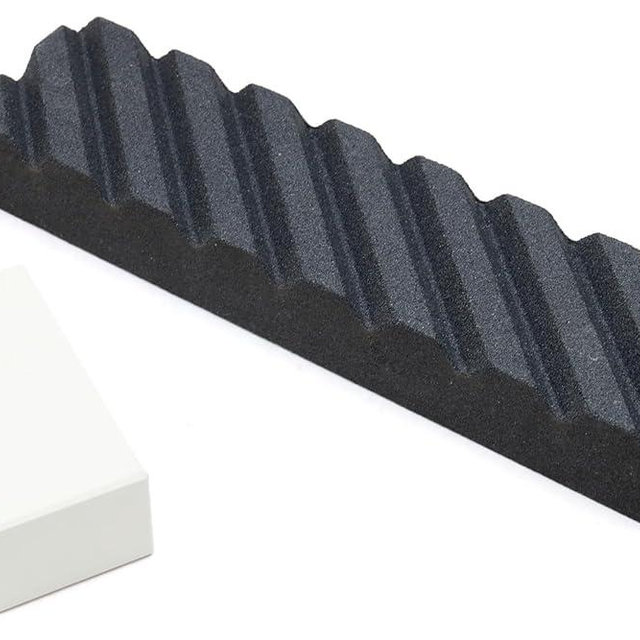 Yoshihiro Knife Sharpening Stone Fixer & Nagura Conditoning Stone Chef's Tools (Regular Set - Black)