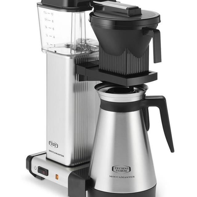 Technivorm KBGT741 Moccamaster Coffee Maker with Thermal Carafe, Brushed Silver