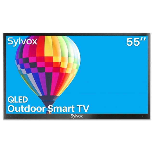 SYLVOX 55 Inch Outdoor TV, Smart TV with Alexa Built-in 4K UHD High Brightness QLED TV, Bluetooth and WiFi Support, Waterproof Suitable for Outdoor Use (DeckProQLED Series)