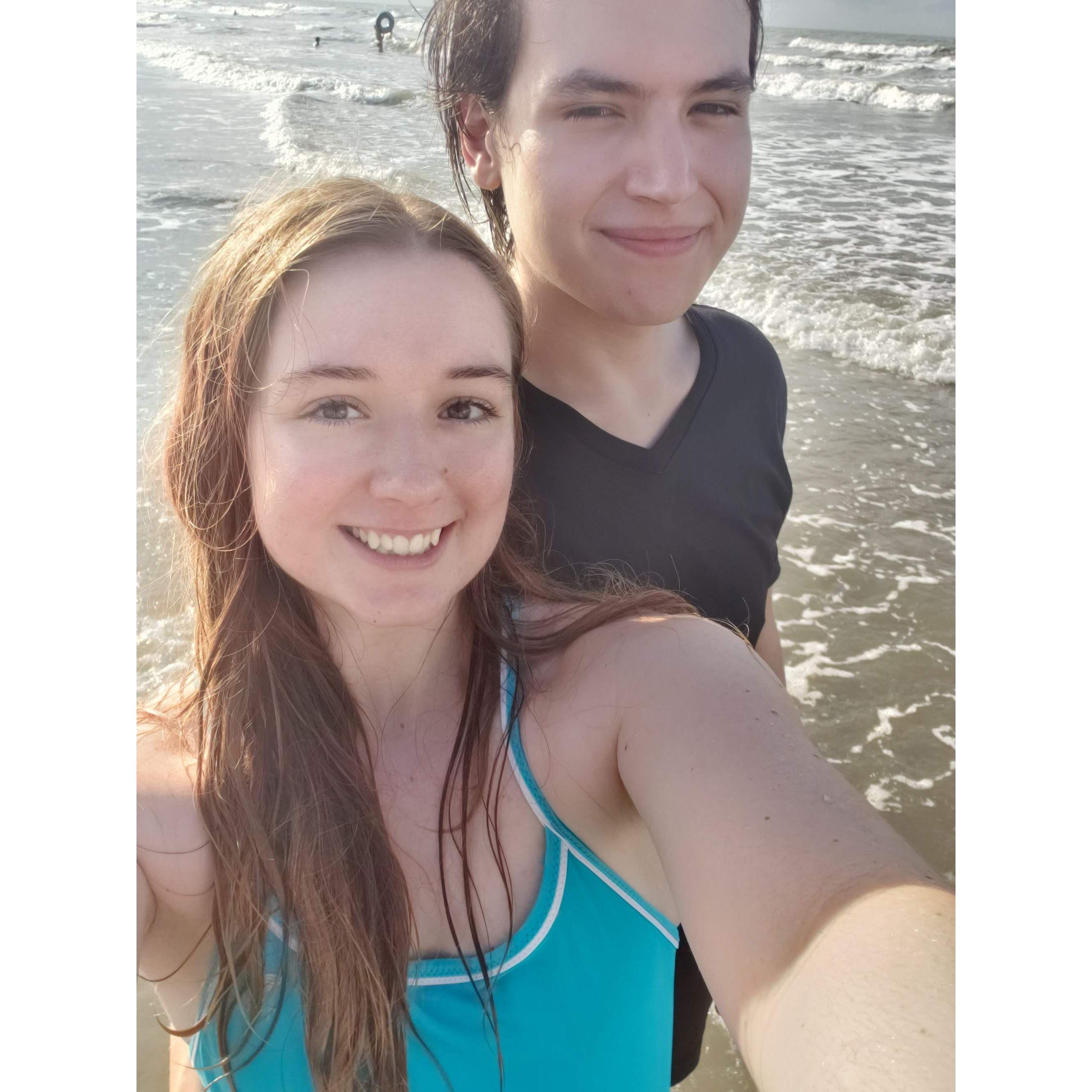 First beach trip, Galveston Island 10.18.2020