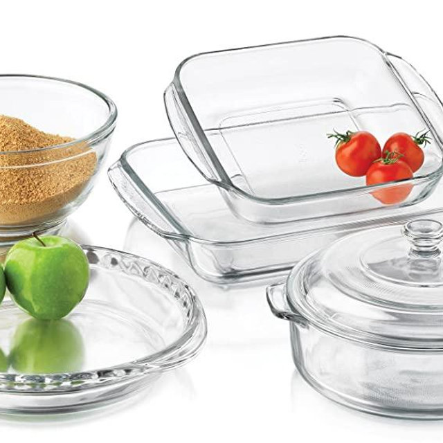 Libbey 56291 6 Piece Bakeware, Clear