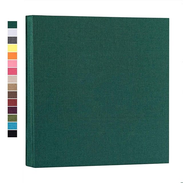 potricher Photo Album for 4x6 1000 Photos Linen Cover Extra Large Capacity Photo Book for Family Wedding Anniversary Baby (Dark Green, 1000 Pockets)