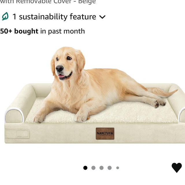 Large Dog Bed Orthopedic Washable: Beds Bolster XL Bed Medium Large Dogs Egg Crate Foam Couch Sofa Waterproof with Removable Cover - Beige