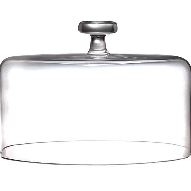 Barski - Handmade Glass Cake Dome - 10.5" Diameter - Clear - Made in Europe