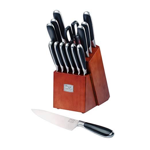 Chicago Cutlery Belden High-Carbon Stainless Steel Knife Block Set (15-Piece)