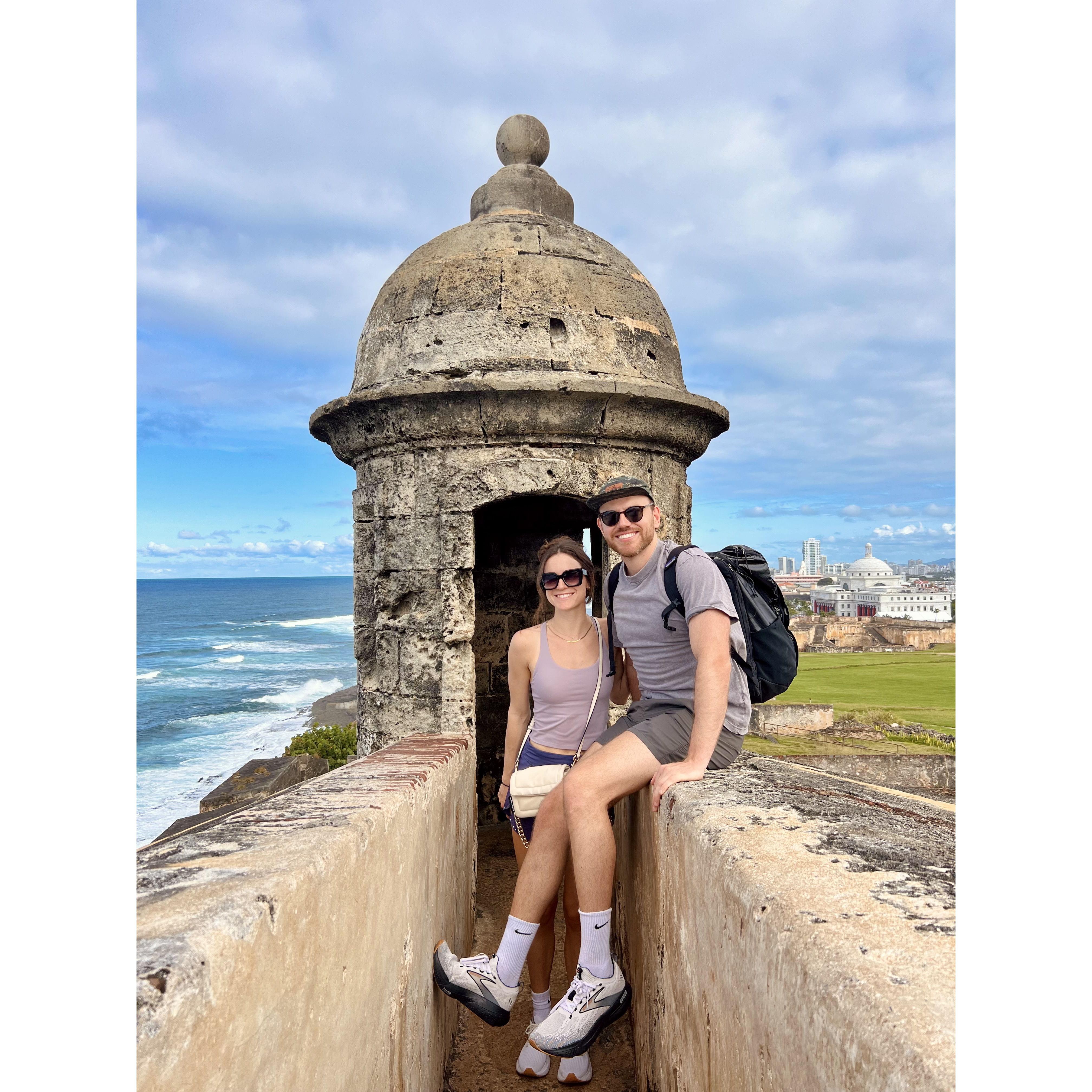Will's backpack was full of cheese and snacks in this photo (he knows Maria gets hangry very quickly).