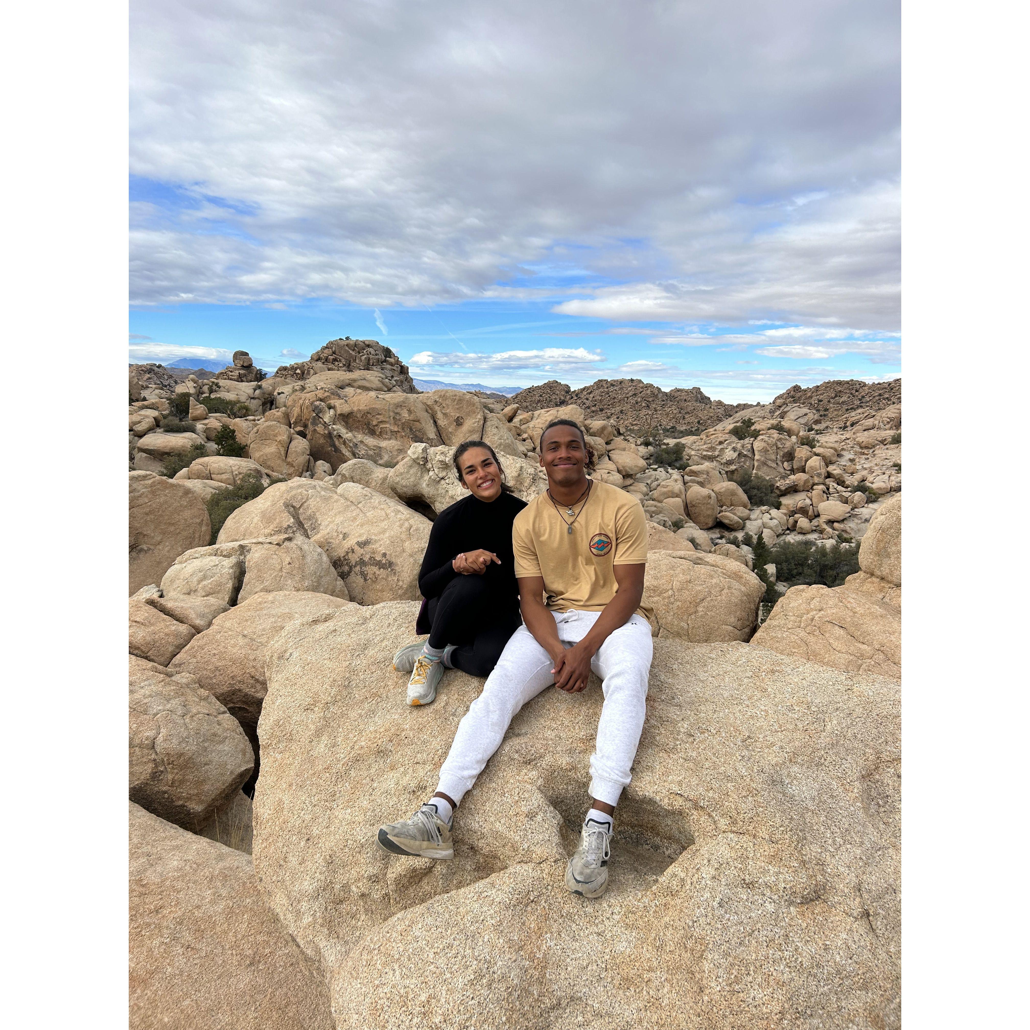 We took a camping trip to Joshua Tree with a group of our amazing friends (when we were just friends).