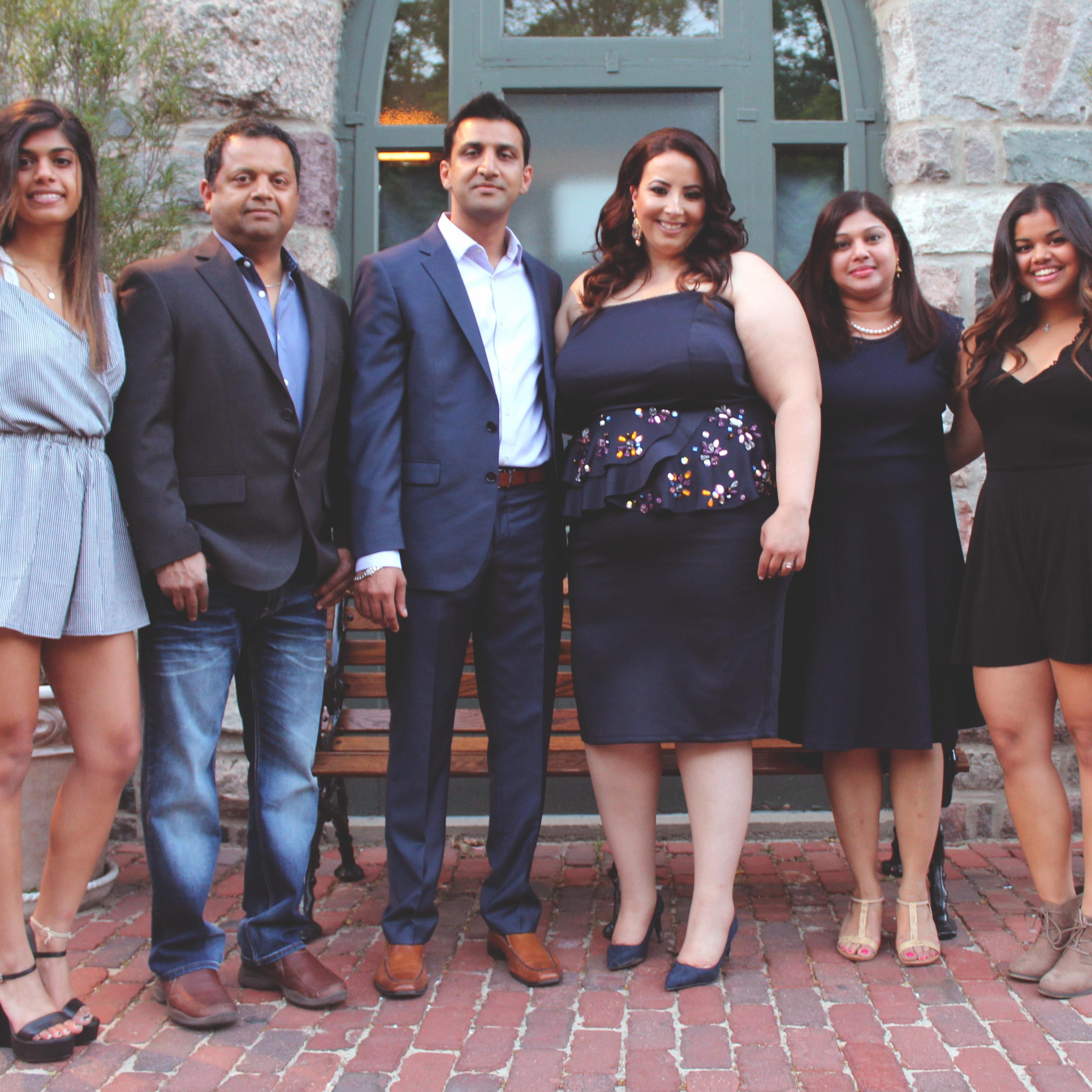 Surrounded by family