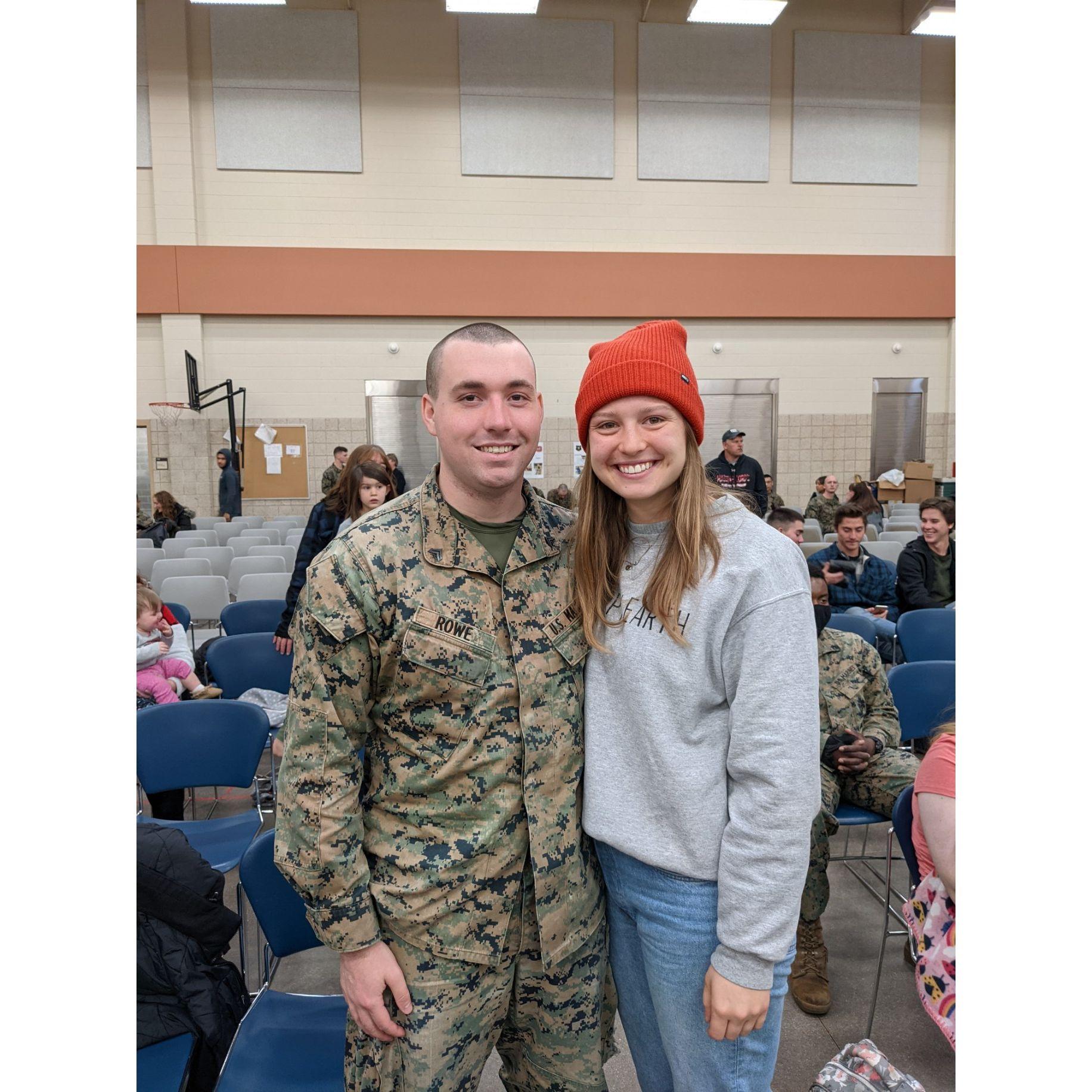 Lauren sending me off on deployment.