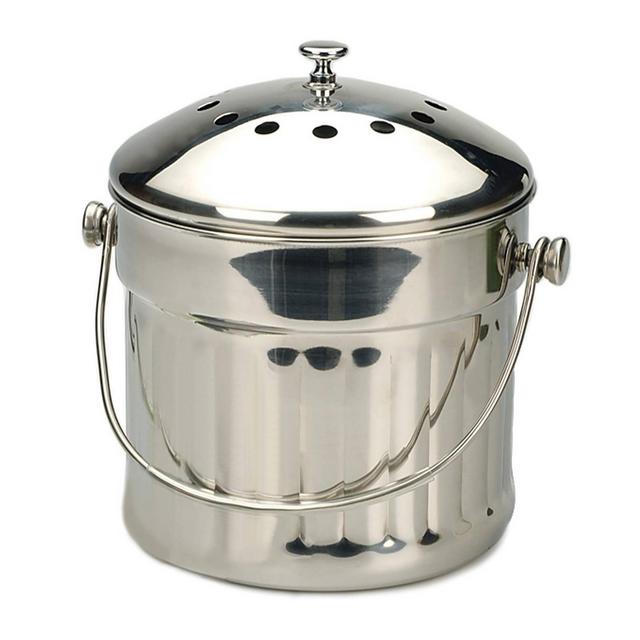 RSVP International Endurance Stainless Steel Jumbo 1.5 Gallon Compost Pail