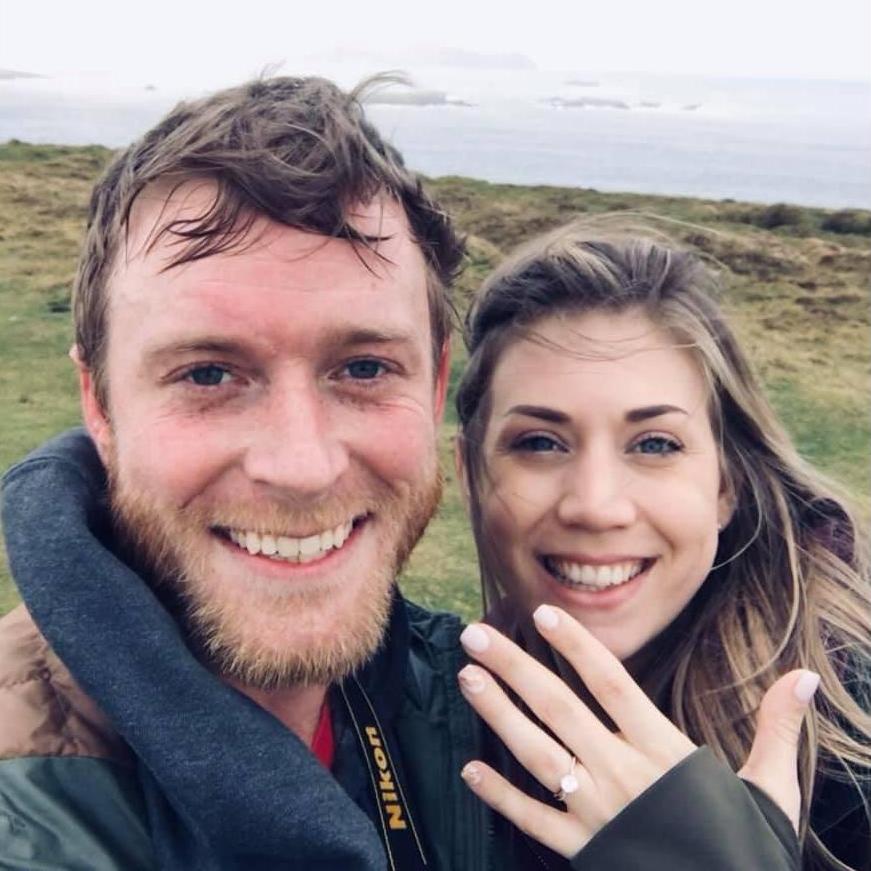 Dunmore Head, Dingle Peninsula, Ireland.  March 20, 2019.  "Since we're on this rock, I wanted to give you a rock.  Will you marry me?"