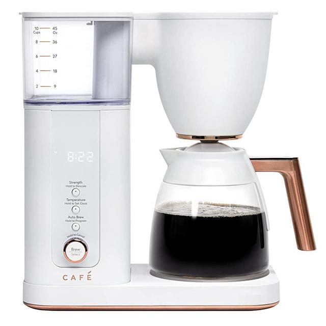 Café Specialty Drip Coffee Maker | 10-Cup Glass Carafe | WiFi Enabled Voice-to-Brew Technology | Smart Home Kitchen Essientials | SCA Certified, Barista-Quality Brew | Matte White
