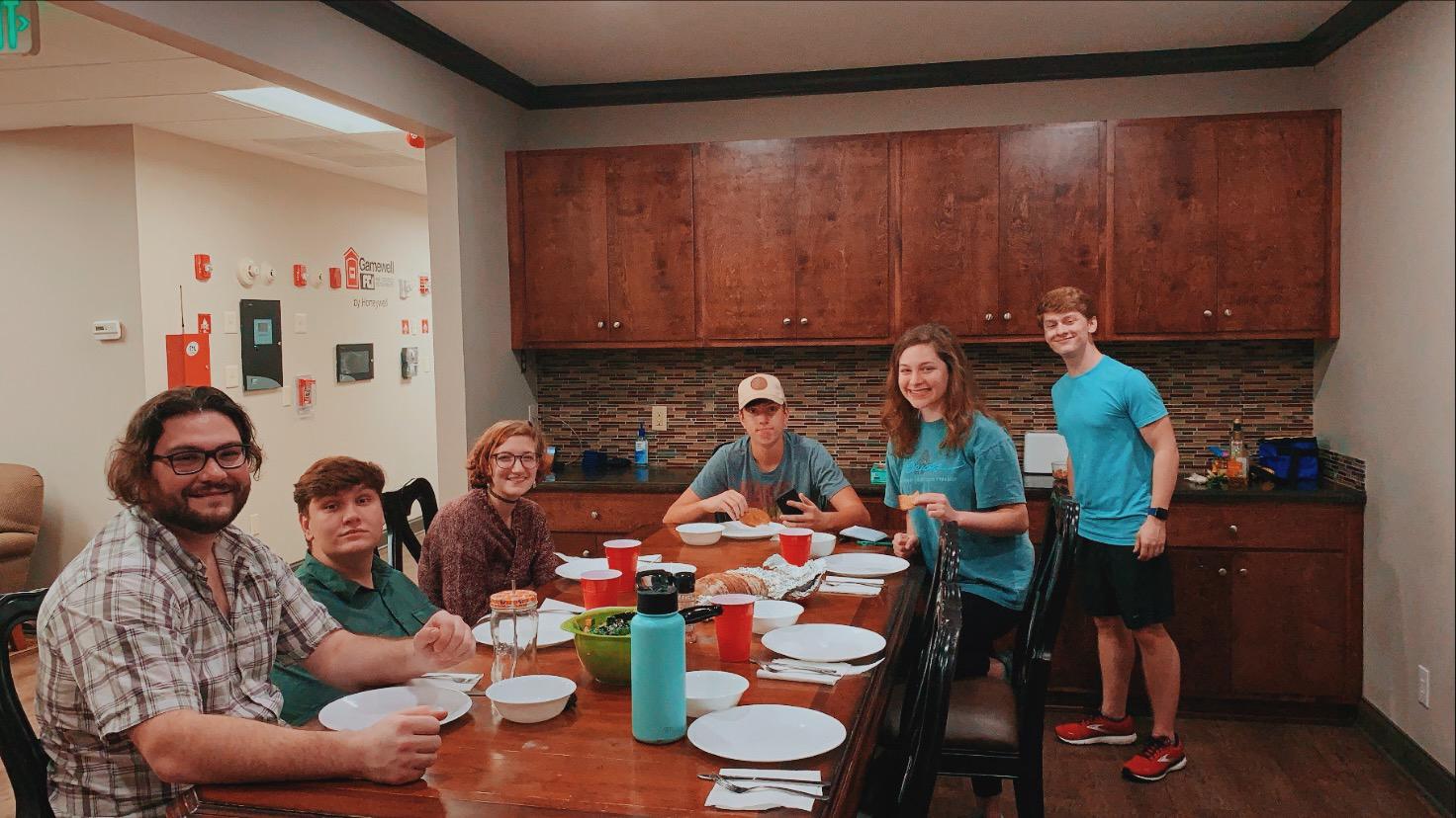 Fall 2021, just like old times!! Cooking dinner with all our pals; Anna, Daniel, Luke, Ada, and Anthony (missing Zach and Hope).