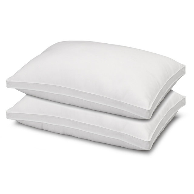 Ella Jayne Gusseted Firm Plush Down Alternative Side/Back Sleeper Pillow, Set of 2- Standard