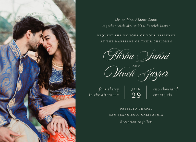 Grazio Photo | Dark Forest | Zola Wedding Invitations