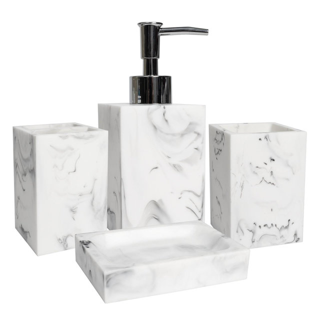 Sweet Home Collection - Plaza Bath Accessory Collection, 4 Piece Set