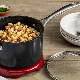 Essential Nonstick Ceramic Saucepan with Glass Lid